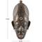Brown Polystone Primitive African Mask Sculpture 8" x 4" x 18"